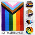 Rainbow Polar Fleece Blanket 50" x 60"