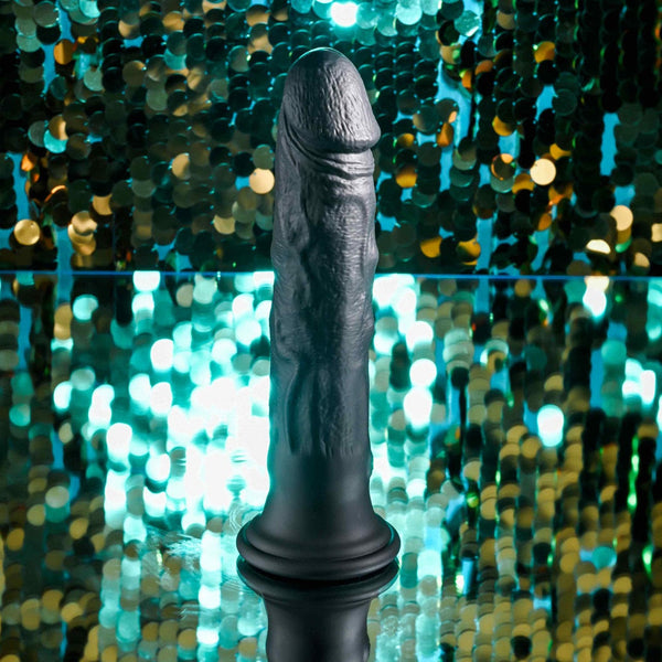 Evolved Black Thunder Realistic Vibrating Dildo with Internal Bead Motion