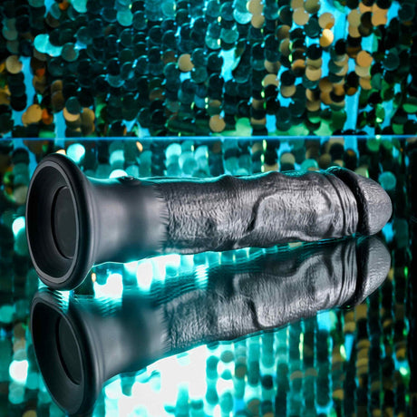 Evolved Black Thunder Realistic Vibrating Dildo with Internal Bead Motion