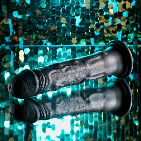 Evolved Black Thunder Realistic Vibrating Dildo with Internal Bead Motion
