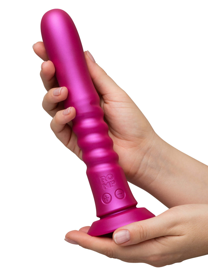 ROMP Jiggle Thrusting Vibrator in pink