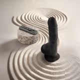 Rotating & Vibrating Realistic Large Dildo - Black
