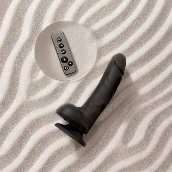 Rotating & Vibrating Realistic Large Dildo - Black