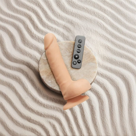 Rotating & Vibrating Realistic Large Dildo - Vanilla