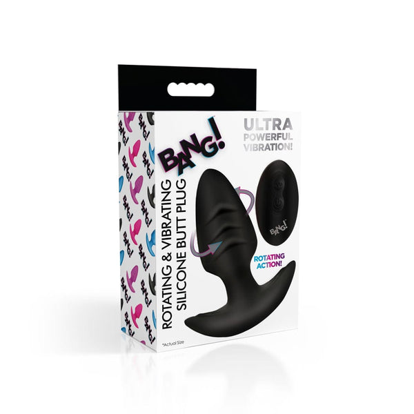 Rotating & Vibrating Silicone Plug w R/C