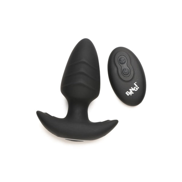 Rotating & Vibrating Silicone Plug w R/C
