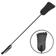 Rouge Foot-Shaped Leather Riding Crop - Black