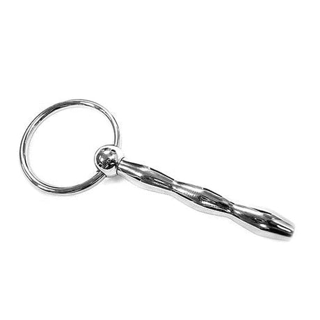Rouge Stainless Steel Ribbed Urethral Plug 7mm