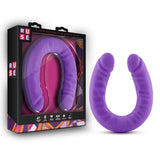 RUSE 18" Silicone Slim Double Dong – Platinum Silicone