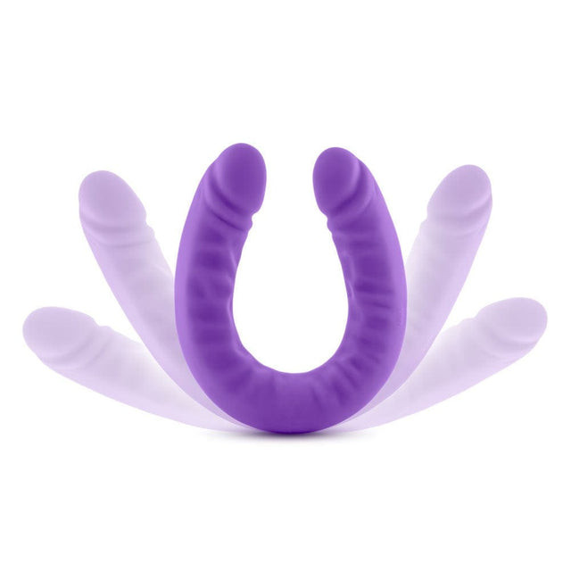 RUSE 18" Silicone Slim Double Dong – Platinum Silicone