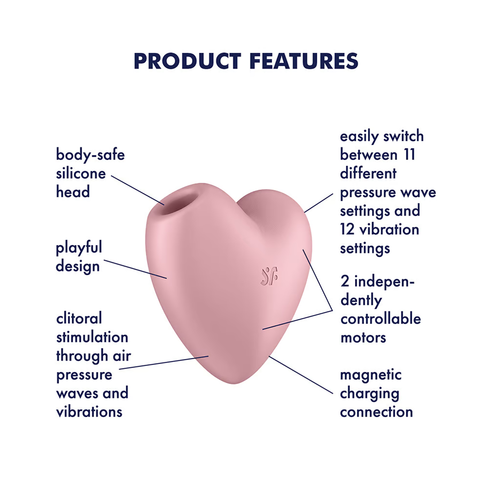 Satisfyer Cutie Heart Air-Pulse Clitoral Stimulator & Vibrator