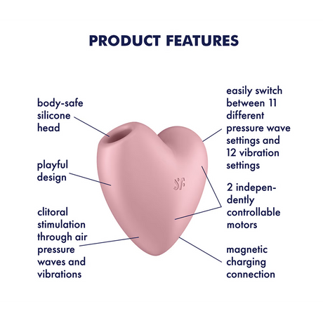Satisfyer Cutie Heart Air-Pulse Clitoral Stimulator & Vibrator