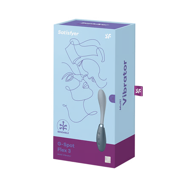 Satisfyer G-Spot Flex 3 Flexible Rabbit Vibrator - Soft Grey
