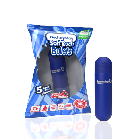 Screaming O Soft Touch Rechargeable Bullets - Blue