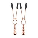 SELOPA - Beaded Nipple Clamps -Rose Gold