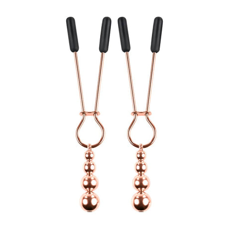SELOPA - Beaded Nipple Clamps -Rose Gold