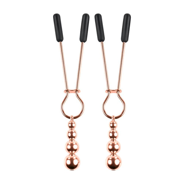 SELOPA - Beaded Nipple Clamps -Rose Gold