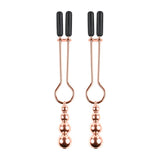SELOPA - Beaded Nipple Clamps -Rose Gold