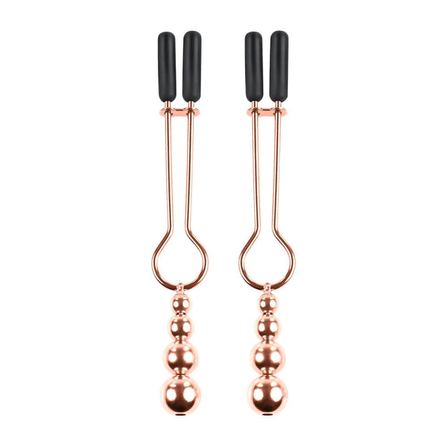 SELOPA - Beaded Nipple Clamps -Rose Gold