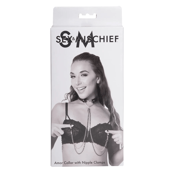 Sex & Mischief Amor Collar with Nipple Jewelry