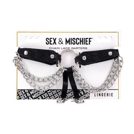 Sex & Mischief Chain Lace Garters