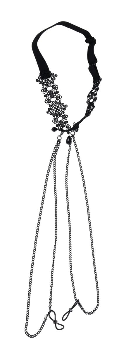 Sex & Mischief Lace Collar with Nipple Ties
