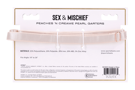 Sex & Mischief Peaches ’n CreaMe Pearl Garters