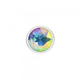 Silver Metal Plug - Round-Clear-Small