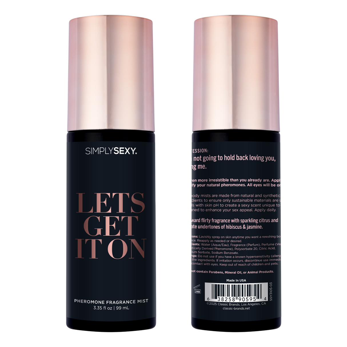 SIMPLY SEXY Pheromone Body Mist – Let’s Get It On 99mL