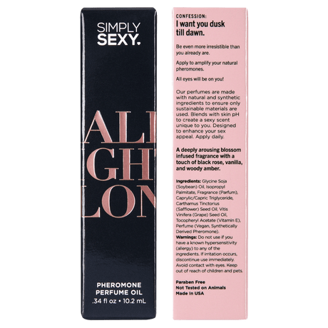 SIMPLY SEXY PHEROMONE PERFUME OIL ROLL-ON - ALL NIGHT LONG - 0.34 floz | 10.2mL