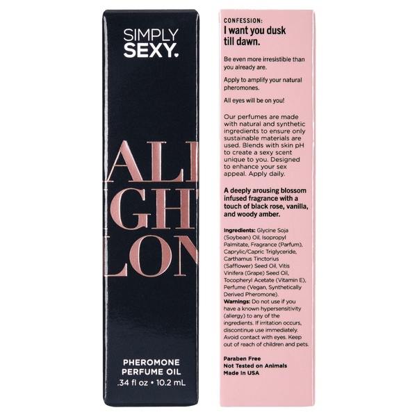SIMPLY SEXY PHEROMONE PERFUME OIL ROLL-ON - ALL NIGHT LONG - 0.34 floz | 10.2mL