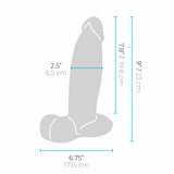Slipskin Realistic Silicone Dildo - 9" Girthy Mocha