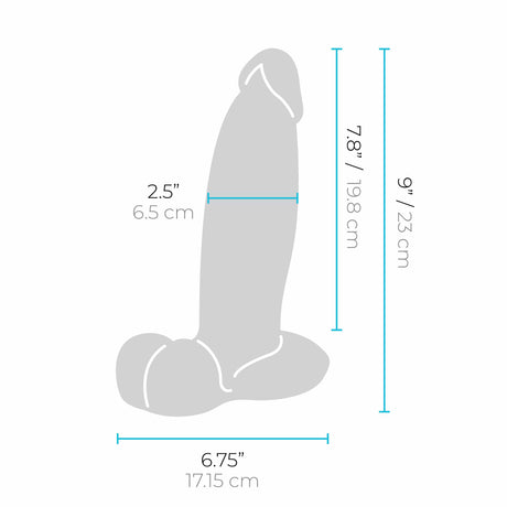 Slipskin Realistic Silicone Dildo - 9" Girthy Mocha