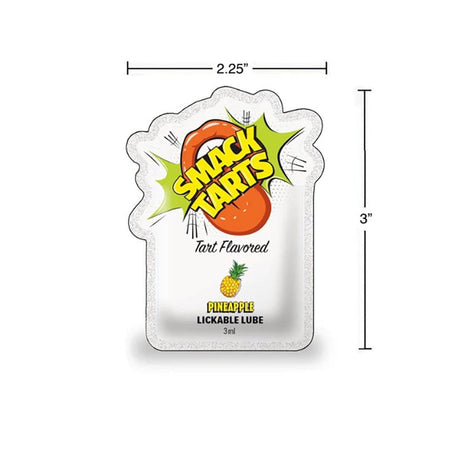 SMACK Tarts - Lickable Flavored Lubricant - Pineapple 3ML Pouch Display of 36 🍍