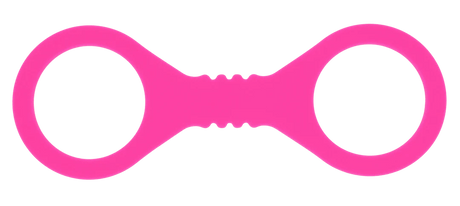 Small Hot Pink Silicone Cuffs