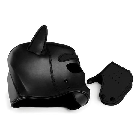 Spike Neoprene Puppy Hood - Black