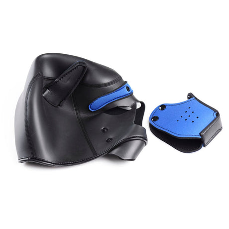 Spike Neoprene Puppy Hood - Blue