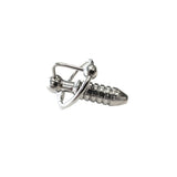 Stainless Steel Hollow Beaded Probe & Cock Ring - 1cm thick