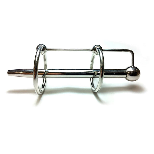 Stainless Steel Hollow Double Ring Urethral Probe