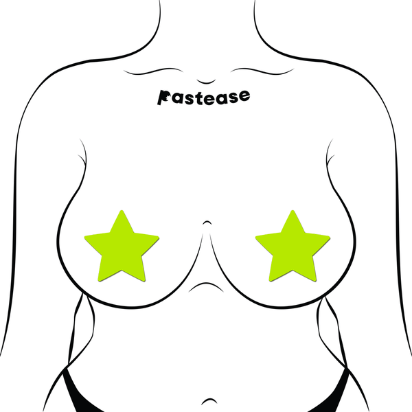 Star Pasties Glow in the Dark Star - Yellow