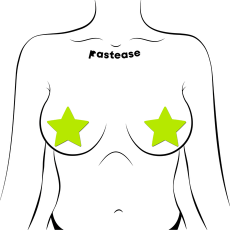 Star Pasties Glow in the Dark Star - Yellow