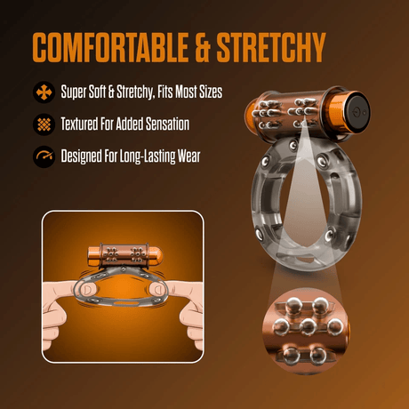 Stay Hard - Basic Vibrating Cock Ring Set with Sleeve