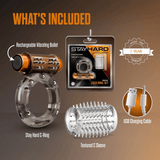 Stay Hard - Basic Vibrating Cock Ring Set with Sleeve