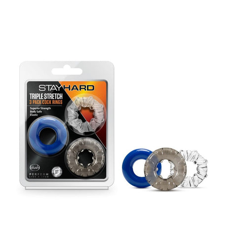 Stay Hard Triple Stretch 3 Pack CockRing