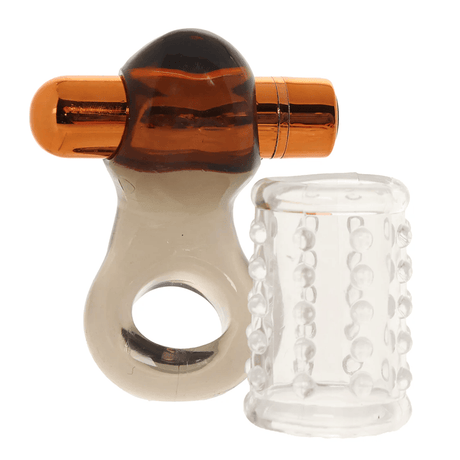 Stay Hard - Vibrating Cock Ring Set with Sleeve