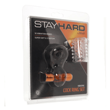 Stay Hard - Vibrating Cock Ring Set with Sleeve