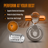 Stay Hard - Vibrating Double Cock Ring Set with Sleeve