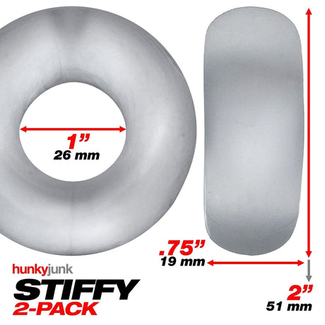 STIFFY 2-pack bulge cockrings - CLEAR ICE