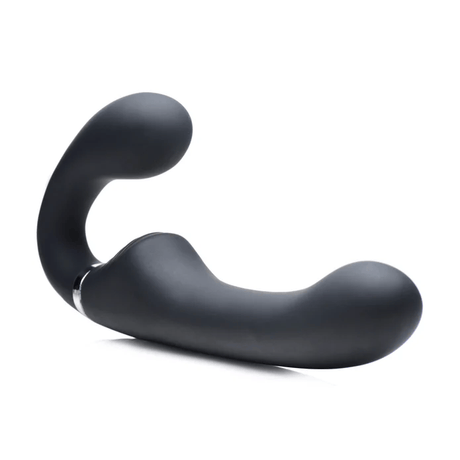 Strap U 10X Mighty Rider Vibrating Strapless Strap-On - Black