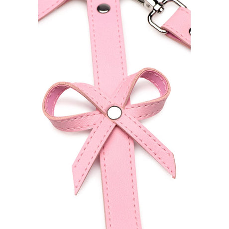 Strict Bondage Harness With Bows XL/2XL - Pink